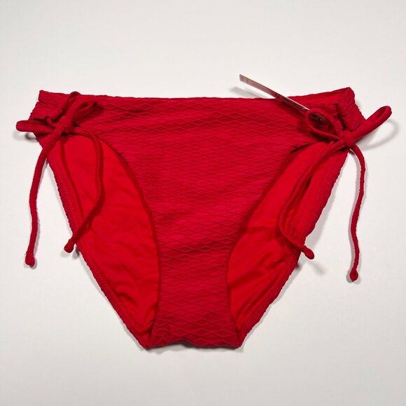 Victoria Secret 40D L TWIST FRONT Push Up Bikini Top Bottom Set Textured Red - Picture 10 of 11